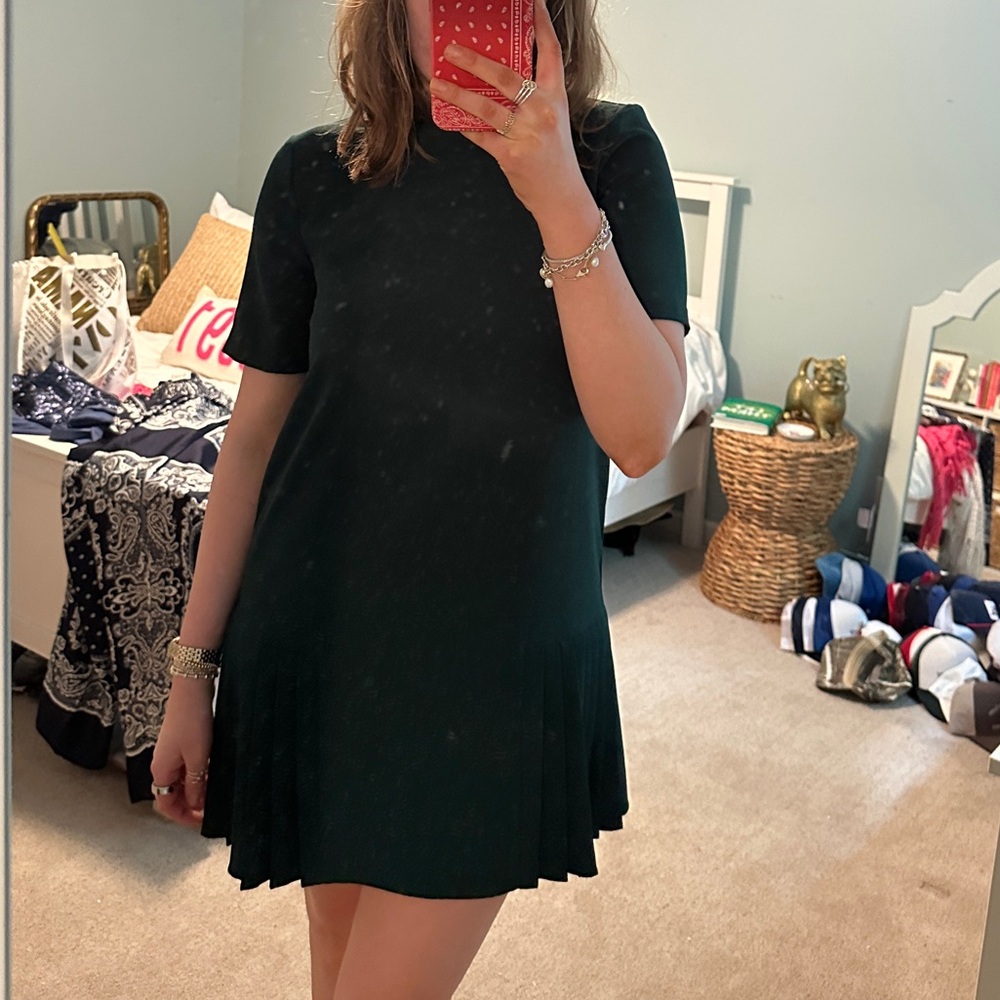 Zara Forest Green Short Sleeve Dress